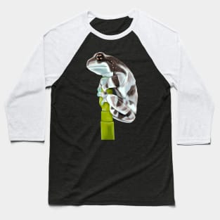 Milk Frog on Grass Stalk Baseball T-Shirt